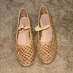 Loeffler Randall Tan Woven Flats